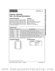 74ACT139SJX datasheet pdf Fairchild Semiconductor
