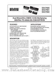 DAC7801KU_1K datasheet pdf Burr Brown