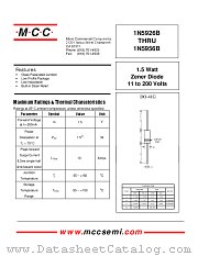 1N5942B datasheet pdf MCC