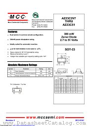 AZ23C51 datasheet pdf Micro Commercial Components