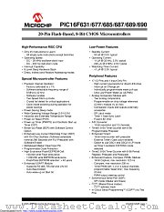 PIC16F687T-I/SS datasheet pdf Microchip