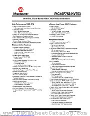 PIC16HV753-I/ML datasheet pdf Microchip