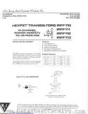 IRFF111 datasheet pdf New Jersey Semiconductor