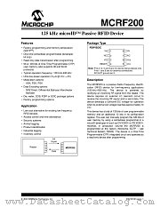 MCRF200I/S00A datasheet pdf Microchip