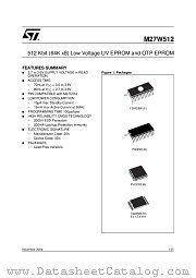 M27W512-150N6E datasheet pdf ST Microelectronics